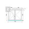 Königablak Veka 76 MD 3r üv NY-BNY 180x150 cm bal fehér kétszárnyú váltószárnyas ablak Königablak Veka 76 MD 3r üv NY-BNY 180x150 cm bal fehér kétszárnyú váltószárnyas ablak