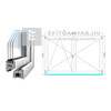 Königablak Veka 76 MD 3r üv NY-BNY 210x145 cm bal fehér kétszárnyú váltószárnyas ablak Königablak Veka 76 MD 3r üv NY-BNY 210x145 cm bal fehér kétszárnyú váltószárnyas ablak