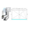Königablak Veka 76 MD 3r üv NY-BNY 210x145 cm jobb fehér kétszárnyú váltószárnyas ablak Königablak Veka 76 MD 3r üv NY-BNY 210x145 cm jobb fehér kétszárnyú váltószárnyas ablak