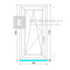 Königablak Veka 82 MD 3r üv BNY 60x120 cm bal fehér ablak Königablak Veka 82 MD 3r üv BNY 60x120 cm bal fehér ablak