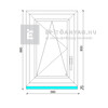 Königablak Veka 82 MD 3r üv BNY 60x90 cm bal fehér ablak Königablak Veka 82 MD 3r üv BNY 60x90 cm bal fehér ablak