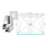 Königablak Veka 82 MD 3r üv BNY-BNY 150x120 cm fehér kétszárnyú tokosztott ablak Königablak Veka 82 MD 3r üv BNY-BNY 150x120 cm fehér kétszárnyú tokosztott ablak