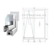 Königablak Veka 82 MD 3r üv T-B 180x240 cm bal fehér erkélyajtó Königablak Veka 82 MD 3r üv T-B 180x240 cm bal fehér erkélyajtó