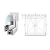 Königablak Veka 82 MD 3r üv NY-BNY 120x120 cm bal fehér kétszárnyú váltószárnyas ablak Königablak Veka 82 MD 3r üv NY-BNY 120x120 cm bal fehér kétszárnyú váltószárnyas ablak