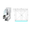 Königablak Veka 82 MD 3r üv NY-BNY 120x120 cm jobb fehér kétszárnyú váltószárnyas ablak Königablak Veka 82 MD 3r üv NY-BNY 120x120 cm jobb fehér kétszárnyú váltószárnyas ablak