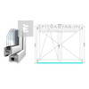 Königablak Veka 82 MD 3r üv NY-BNY 180x145 cm bal fehér kétszárnyú váltószárnyas ablak Königablak Veka 82 MD 3r üv NY-BNY 180x145 cm bal fehér kétszárnyú váltószárnyas ablak