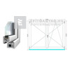 Königablak Veka 82 MD 3r üv NY-BNY 180x145 cm jobb fehér kétszárnyú váltószárnyas ablak Königablak Veka 82 MD 3r üv NY-BNY 180x145 cm jobb fehér kétszárnyú váltószárnyas ablak