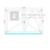 Königablak Veka 82 MD 3r üv NY-BNY 210x145 cm jobb fehér kétszárnyú váltószárnyas ablak Königablak Veka 82 MD 3r üv NY-BNY 210x145 cm jobb fehér kétszárnyú váltószárnyas ablak