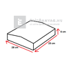 Leier Modell fedlap agyagszürke 25x28x6 cm Leier Modell fedlap agyagszürke 25x28x6 cm