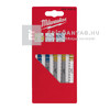 Milwaukee szúrófűrészlap szett 5 db (Fa, PVC, Fém, 4932213116, 4932254061, 4932254063, 4932254064 Milwaukee szúrófűrészlap szett 5 db (Fa, PVC, Fém, 4932213116, 4932254061, 4932254063, 4932254064