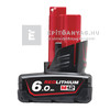 Milwaukee M12B6 redlithium-ion akkumulátor 12 V, 6,0 AH Milwaukee M12B6 redlithium-ion akkumulátor 12 V, 6,0 AH