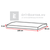 Kerítésfedlap fehér 30x100x4 cm Kerítésfedlap fehér 30x100x4 cm