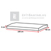 Kerítésfedlap fehér 40x100x4 cm Kerítésfedlap fehér 40x100x4 cm