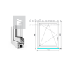 EkoSun 70 CL 2r üv BNY 120x150 cm bal fehér egyszárnyú ablak EkoSun 70 CL 2r üv BNY 120x150 cm bal fehér egyszárnyú ablak