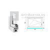 EkoSun 70 CL 2r üv BNY 120x90 cm bal fehér egyszárnyú ablak EkoSun 70 CL 2r üv BNY 120x90 cm bal fehér egyszárnyú ablak