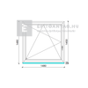EkoSun 70 C 2r üv BNY 150x150 cm bal fehér egyszárnyú ablak EkoSun 70 C 2r üv BNY 150x150 cm bal fehér egyszárnyú ablak