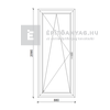 EkoSun 70 C 2r üv BNY 90x210 cm bal fehér egyszárnyú erkélyajtó EkoSun 70 C 2r üv BNY 90x210 cm bal fehér egyszárnyú erkélyajtó
