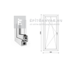 EkoSun 70 CL 2r üv BNY 90x210 cm bal fehér egyszárnyú erkélyajtó EkoSun 70 CL 2r üv BNY 90x210 cm bal fehér egyszárnyú erkélyajtó