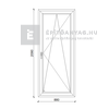 EkoSun 70 C 2r üv BNY 90x210 cm jobb fehér egyszárnyú erkélyajtó EkoSun 70 C 2r üv BNY 90x210 cm jobb fehér egyszárnyú erkélyajtó