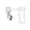 EkoSun 70 CL 2r üv BNY 90x240 cm bal fehér egyszárnyú erkélyajtó EkoSun 70 CL 2r üv BNY 90x240 cm bal fehér egyszárnyú erkélyajtó