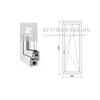 EkoSun 70 CL 2r üv BNY 90x240 cm jobb fehér egyszárnyú erkélyajtó EkoSun 70 CL 2r üv BNY 90x240 cm jobb fehér egyszárnyú erkélyajtó