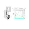 EkoSun 70 CL 2r üv BNY 90x90 cm jobb fehér egyszárnyú ablak EkoSun 70 CL 2r üv BNY 90x90 cm jobb fehér egyszárnyú ablak
