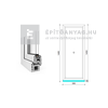 EkoSun 70 CL 2r üv Fix 60x150 cm fehér fix ablak EkoSun 70 CL 2r üv Fix 60x150 cm fehér fix ablak