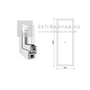 EkoSun 70 CL 2r üv Fix 90x240 cm fehér fix ablak EkoSun 70 CL 2r üv Fix 90x240 cm fehér fix ablak