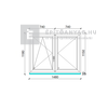 EkoSun 70 C 2r üv NY-BNY 150x120 cm bal fehér kétszárnyú váltószárnyas ablak EkoSun 70 C 2r üv NY-BNY 150x120 cm bal fehér kétszárnyú váltószárnyas ablak