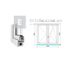 EkoSun 70 CL 2r üv NY-BNY 150x150 cm jobb fehér kétszárnyú váltószárnyas ablak EkoSun 70 CL 2r üv NY-BNY 150x150 cm jobb fehér kétszárnyú váltószárnyas ablak