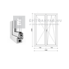 EkoSun 70 CL 2r üv NY-BNY 150x210 cm jobb fehér kétszárnyú váltószárnyas erkélyajtó EkoSun 70 CL 2r üv NY-BNY 150x210 cm jobb fehér kétszárnyú váltószárnyas erkélyajtó