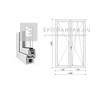 EkoSun 70 CL 2r üv NY-BNY 150x240 cm jobb fehér kétszárnyú váltószárnyas erkélyajtó EkoSun 70 CL 2r üv NY-BNY 150x240 cm jobb fehér kétszárnyú váltószárnyas erkélyajtó