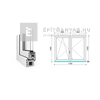 EkoSun 70 CL 2r üv NY-BNY 180x150 cm bal fehér kétszárnyú váltószárnyas ablak