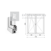 EkoSun 70 CL 2r üv NY-BNY 180x210 cm bal fehér kétszárnyú váltószárnyas erkélyajtó EkoSun 70 CL 2r üv NY-BNY 180x210 cm bal fehér kétszárnyú váltószárnyas erkélyajtó
