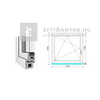 EkoSun 70 CL 3r üv BNY 120x120 cm bal fehér egyszárnyú ablak EkoSun 70 CL 3r üv BNY 120x120 cm bal fehér egyszárnyú ablak