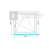 EkoSun 70 CL 3r üv BNY 120x120 cm jobb kívül antracit, belül fehér egyszárnyú ablak EkoSun 70 CL 3r üv BNY 120x120 cm jobb kívül antracit, belül fehér egyszárnyú ablak