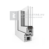 EkoSun 70 C 3r  üv  BNY 120x120 cm jobb fehér egyszárnyú ablak