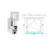 EkoSun 70 CL 3r üv BNY 120x120 cm jobb fehér egyszárnyú ablak EkoSun 70 CL 3r üv BNY 120x120 cm jobb fehér egyszárnyú ablak