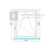 EkoSun 70 C 3r üv BNY 120x150 cm jobb fehér egyszárnyú ablak EkoSun 70 C 3r üv BNY 120x150 cm jobb fehér egyszárnyú ablak