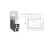 EkoSun 70 CL 3r üv BNY 120x90 cm bal kívül antracit, belül fehér egyszárnyú ablak EkoSun 70 CL 3r üv BNY 120x90 cm bal kívül antracit, belül fehér egyszárnyú ablak