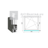 EkoSun 70 CL 3r üv BNY 150x150 cm bal kívül antracit, belül fehér egyszárnyú ablak EkoSun 70 CL 3r üv BNY 150x150 cm bal kívül antracit, belül fehér egyszárnyú ablak