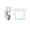 EkoSun 70 CL 3r üv BNY 150x150 cm bal fehér egyszárnyú ablak EkoSun 70 CL 3r üv BNY 150x150 cm bal fehér egyszárnyú ablak