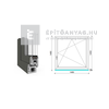 EkoSun 70 CL 3r üv BNY 150x150 cm jobb kívül antracit, belül fehér egyszárnyú ablak EkoSun 70 CL 3r üv BNY 150x150 cm jobb kívül antracit, belül fehér egyszárnyú ablak