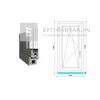 EkoSun 70 CL 3r üv BNY 60x120 cm bal kívül antracit, belül fehér egyszárnyú ablak EkoSun 70 CL 3r üv BNY 60x120 cm bal kívül antracit, belül fehér egyszárnyú ablak