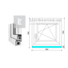 EkoSun 70 CL 3r üv BNY 60x60 cm jobb fehér egyszárnyú ablak EkoSun 70 CL 3r üv BNY 60x60 cm jobb fehér egyszárnyú ablak