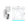 EkoSun 70 CL 3r üv BNY 75x90 cm bal fehér egyszárnyú ablak EkoSun 70 CL 3r üv BNY 75x90 cm bal fehér egyszárnyú ablak
