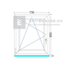 EkoSun 70 CL 3r üv BNY 75x90 cm bal fehér egyszárnyú ablak