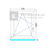 EkoSun 70 CL 3r üv BNY 75x90 cm bal fehér egyszárnyú ablak EkoSun 70 CL 3r üv BNY 75x90 cm bal fehér egyszárnyú ablak