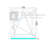 EkoSun 70 CL 3r üv BNY 75x90 cm jobb fehér egyszárnyú ablak EkoSun 70 CL 3r üv BNY 75x90 cm jobb fehér egyszárnyú ablak
