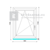 EkoSun 70 CL 3r üv BNY 90x120 cm bal kívül antracit, belül fehér egyszárnyú ablak EkoSun 70 CL 3r üv BNY 90x120 cm bal kívül antracit, belül fehér egyszárnyú ablak